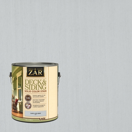 ZAR Solid Color Deck & Siding Exterior Stain 3,78 л Cape Cod Gray