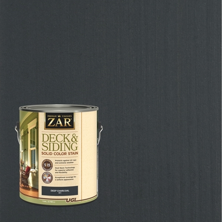 ZAR Solid Color Deck & Siding Exterior Stain 3,78 л Deep Charcoal